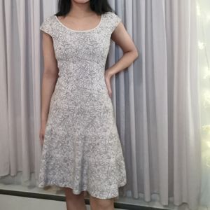 Maje champagne silver and pink dress